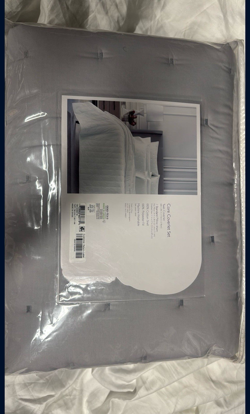 Sky Twin Tufted Quilted Coverlet and Sham Set - Exclusive