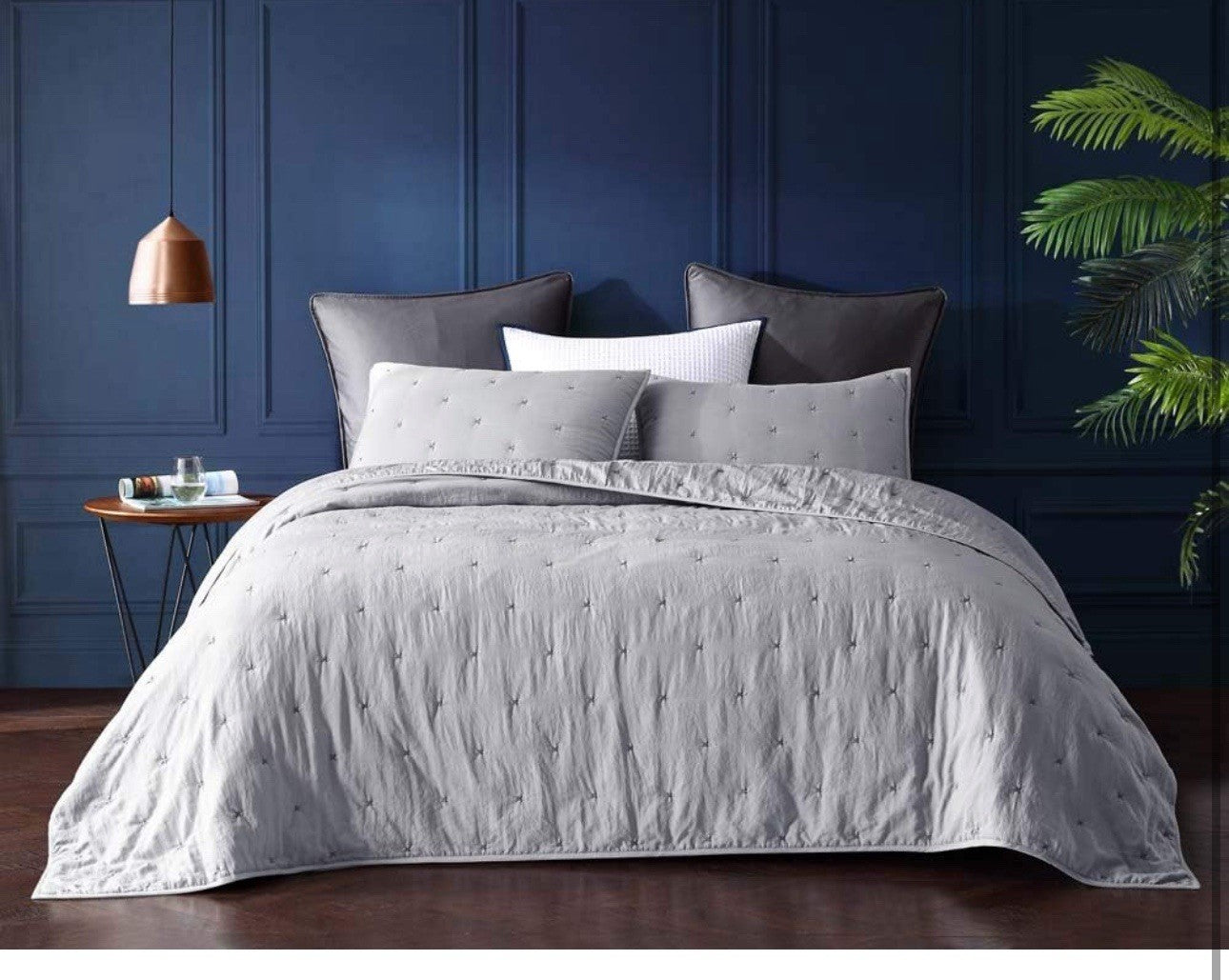 Sky Twin Tufted Quilted Coverlet and Sham Set - Exclusive
