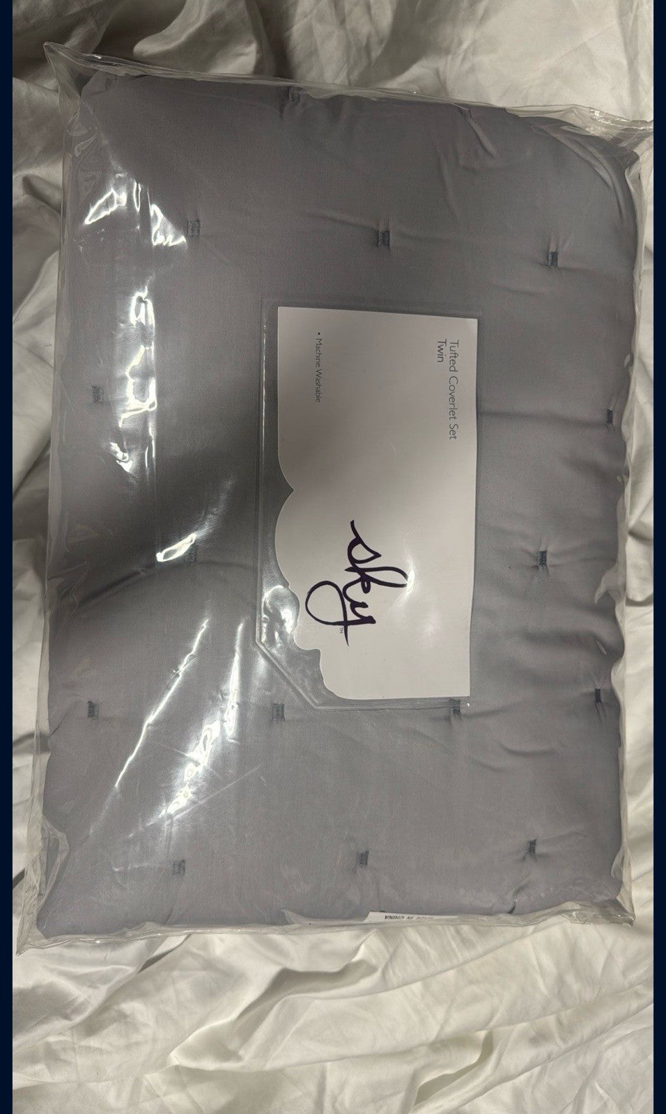 Sky Twin Tufted Quilted Coverlet and Sham Set - Exclusive
