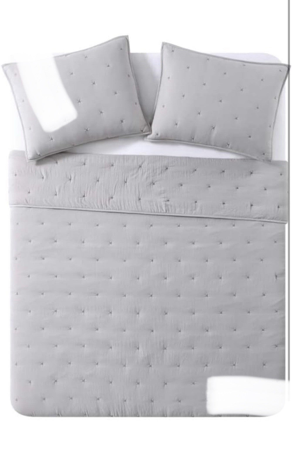 Sky Twin Tufted Quilted Coverlet and Sham Set - Exclusive