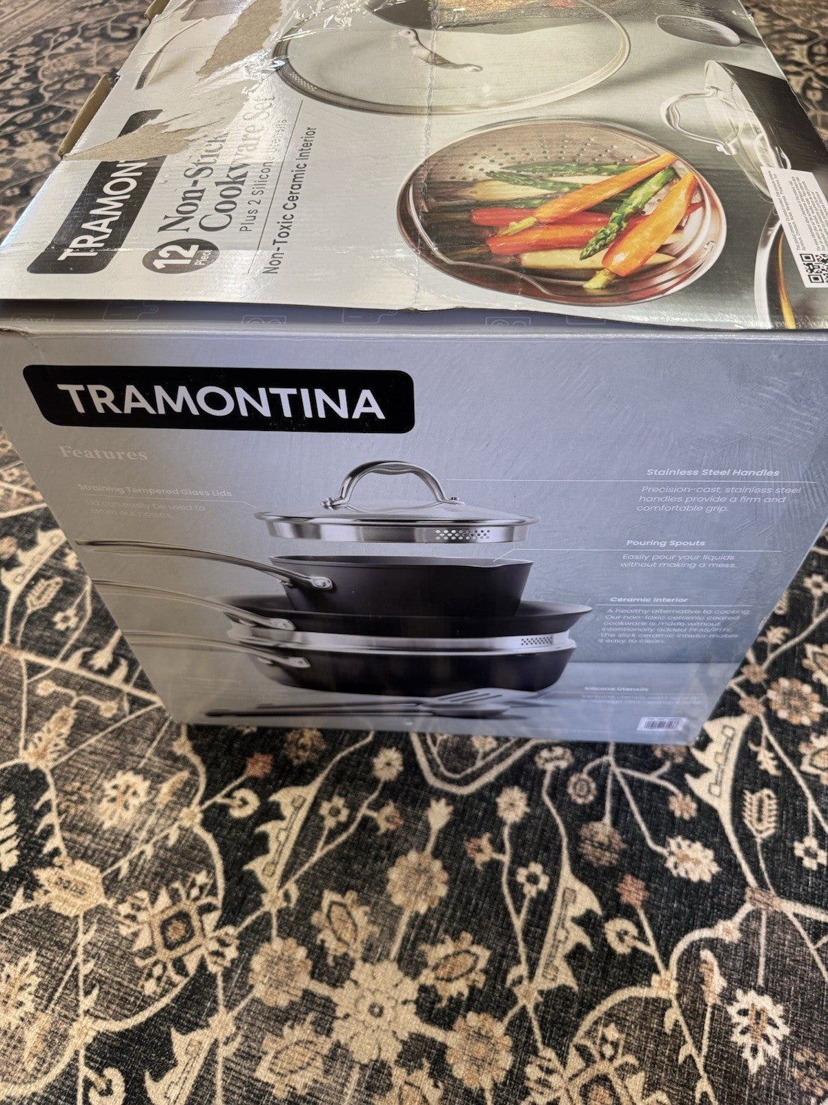 Tramontina 12-Piece Non-Stick Cookware Set – Open Box, Brand New Condition