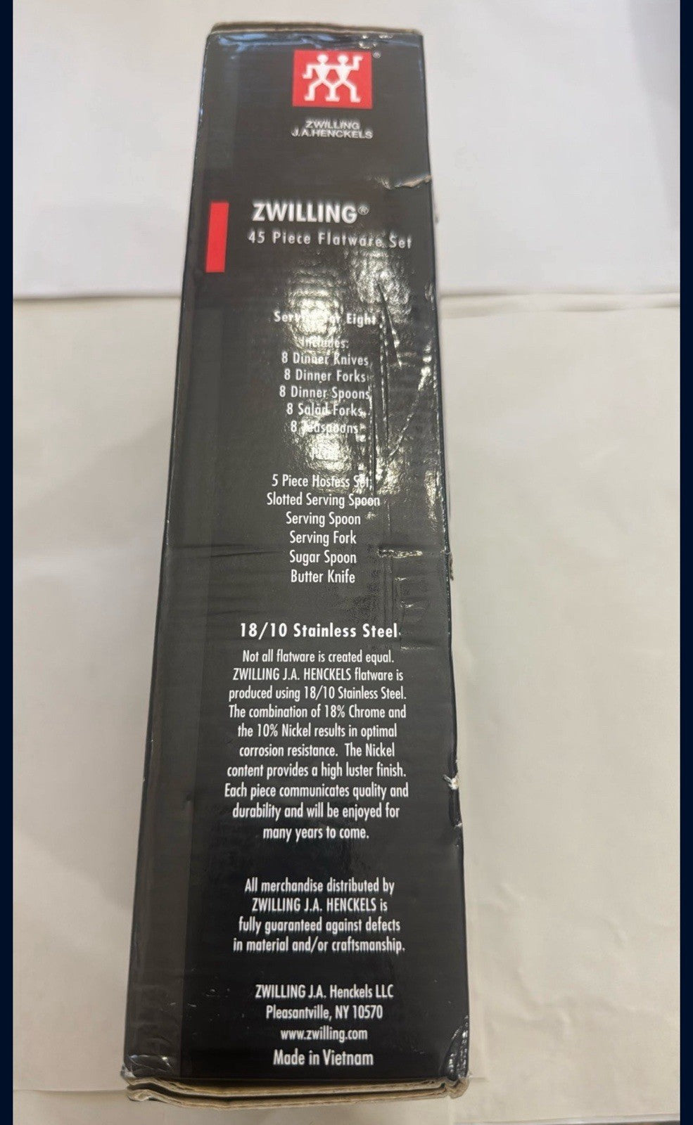 ZWILLING J.A. Henckels King 45-Piece 18/10 Stainless Steel Flatware Set NEW