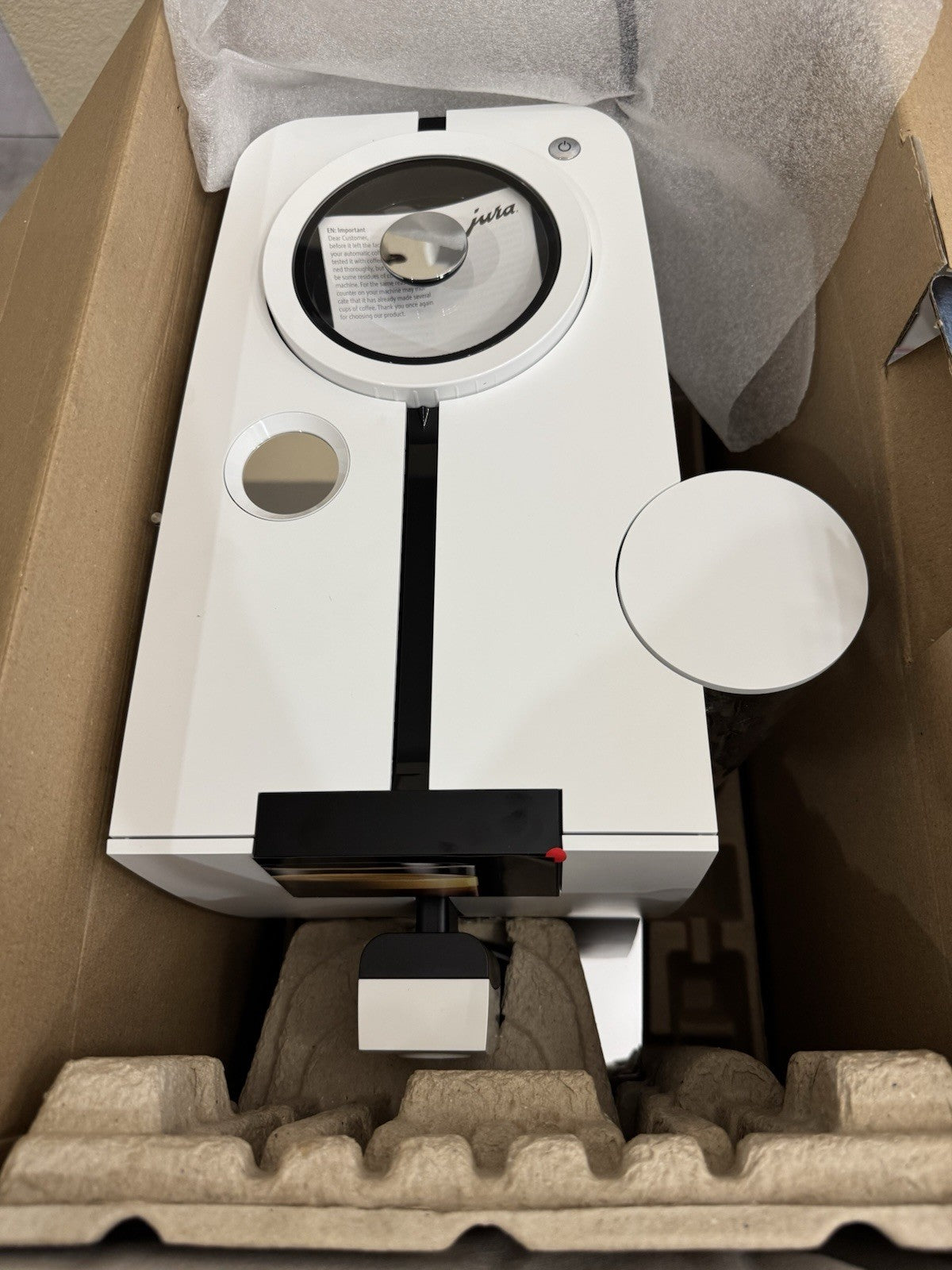 Jura ENA 8 Automatic Coffee Machine with 3D Brewing Technology Nordic White