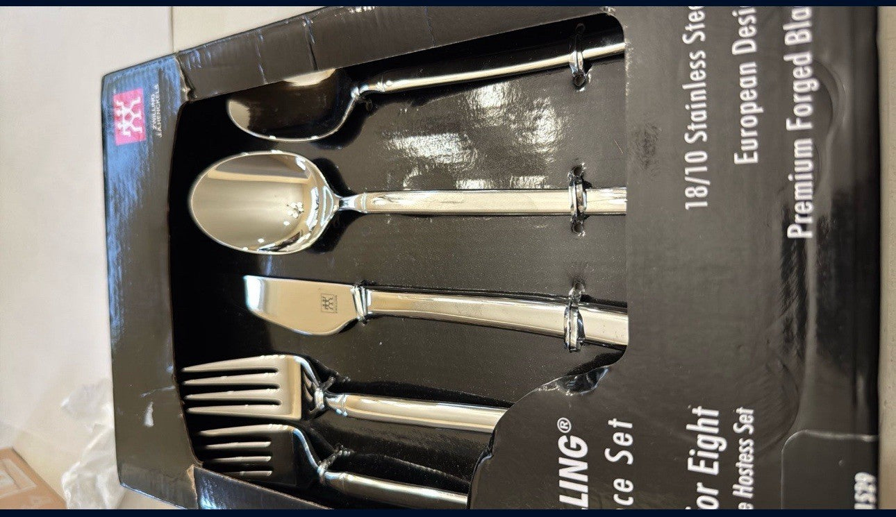 ZWILLING J.A. Henckels King 45-Piece 18/10 Stainless Steel Flatware Set NEW