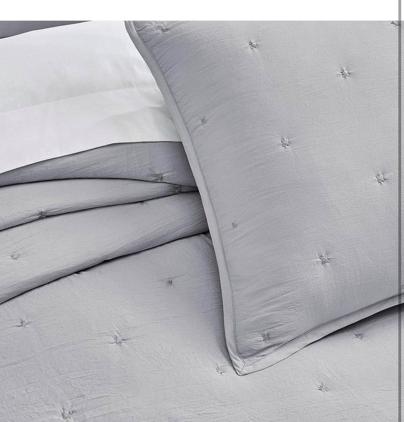 Sky Twin Tufted Quilted Coverlet and Sham Set - Exclusive