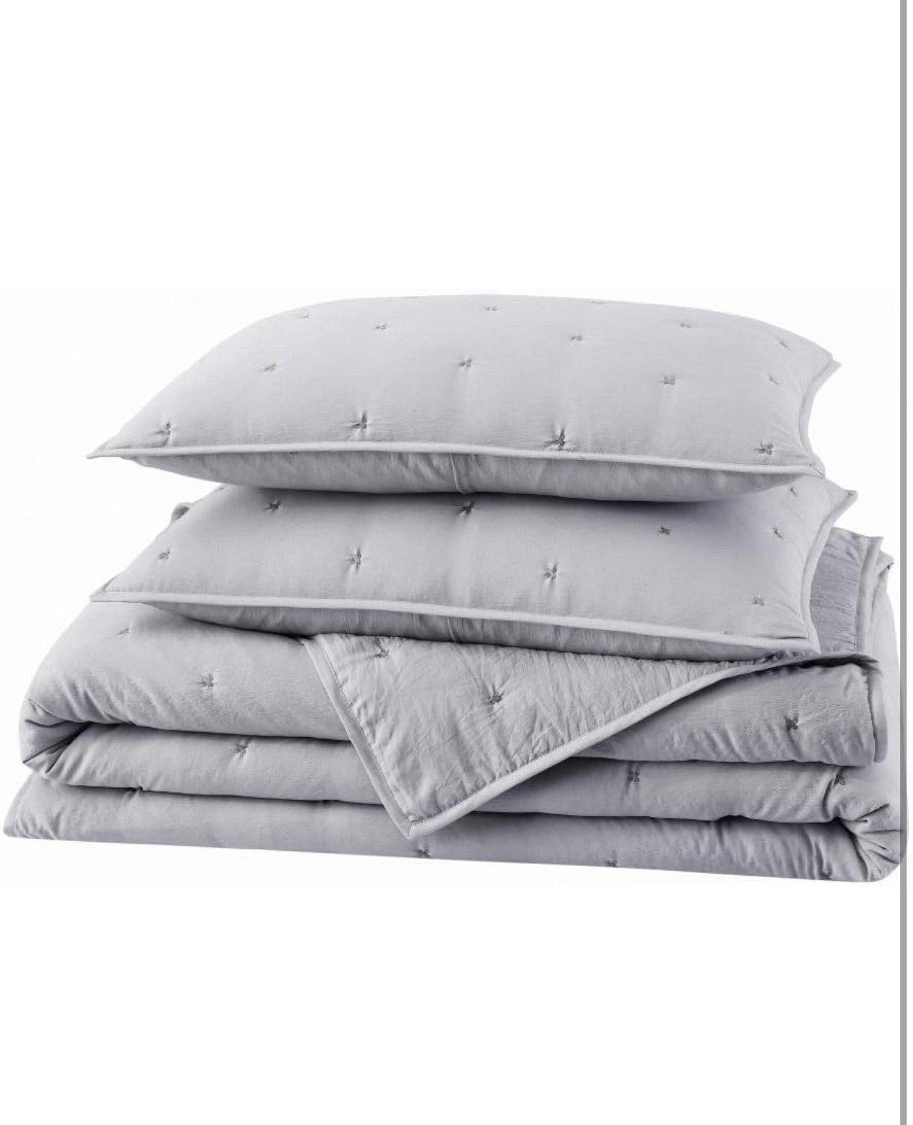 Sky Twin Tufted Quilted Coverlet and Sham Set - Exclusive