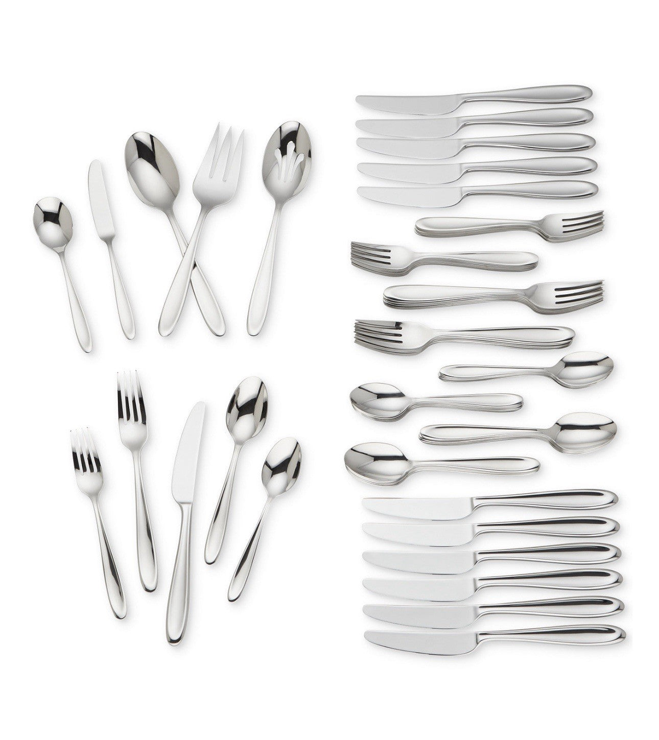 Lenox 65-Piece Stainless Steel Flatware Set Service for 12