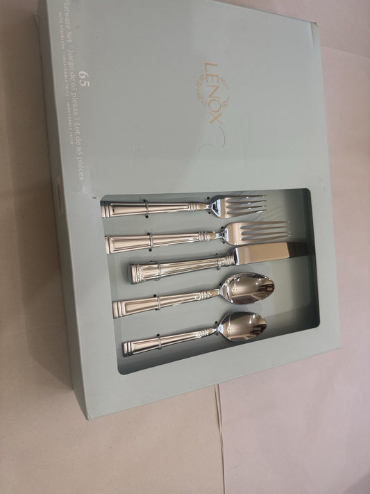 Lenox 65-Piece Stainless Steel Flatware Set Service for 12