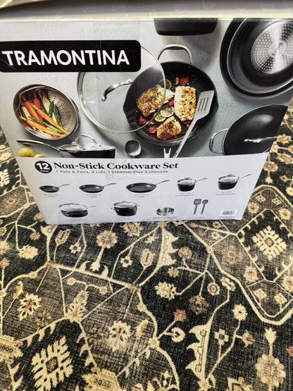 Tramontina 12-Piece Non-Stick Cookware Set – Open Box, Brand New Condition