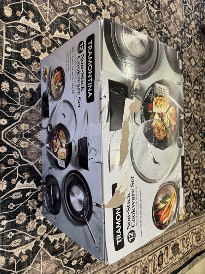 Tramontina 12-Piece Non-Stick Cookware Set – Open Box, Brand New Condition