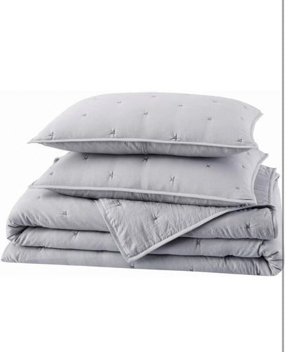 Sky Twin Tufted Quilted Coverlet and Sham Set - Exclusive