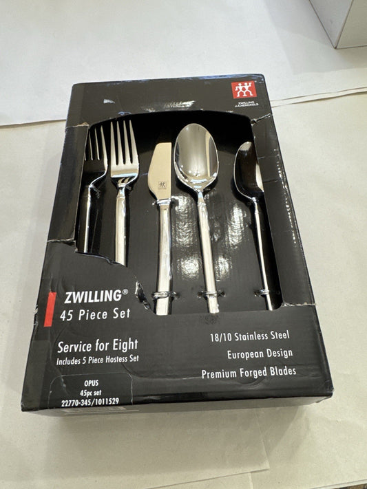 ZWILLING J.A. Henckels King 45-Piece 18/10 Stainless Steel Flatware Set NEW